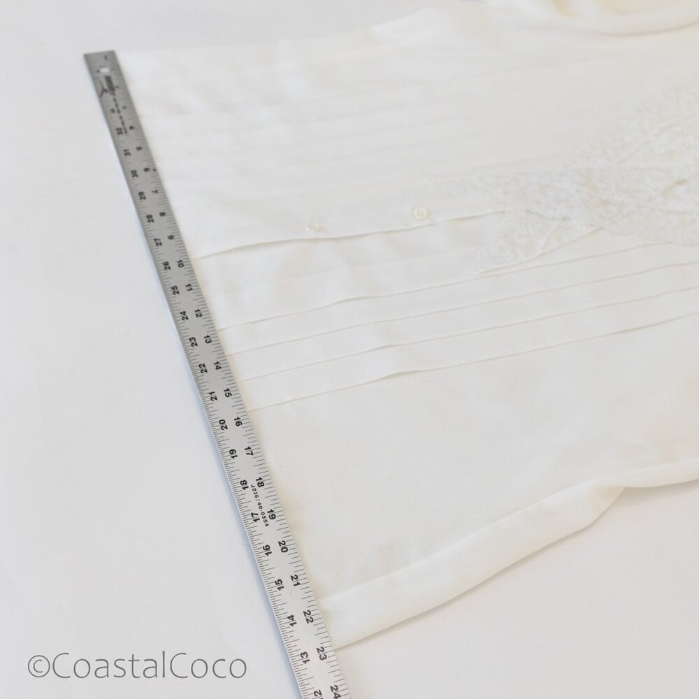 Southern Lady 15/16 Blouse White Romantic Lace Cottagecore Victorian Prairie - Picture 12 of 14